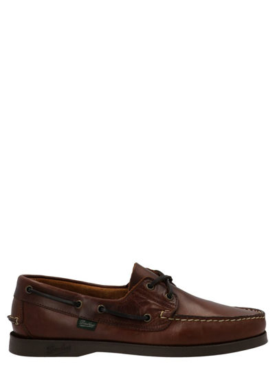 Shop Paraboot 'barth' Boat Shoes In Brown