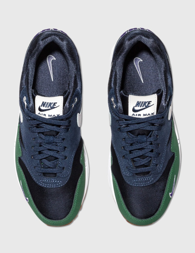Shop Nike Air Max 1 '87 Qs In Obsidian/white-midnight Navy/gorge Green