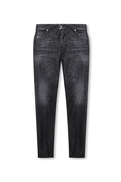 Shop Dsquared2 Cool Guy Straight Leg Jeans In Black