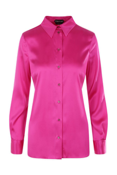 Shop Tom Ford Buttoned Long In Pink