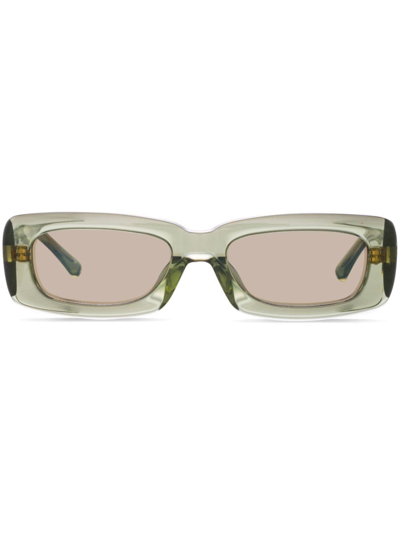 Shop Linda Farrow X  Military Sunglasses In Green