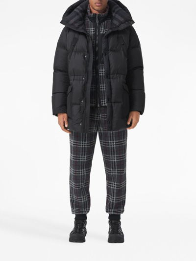 Shop Burberry Two-pocket Puffer Coat In Black