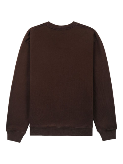 Sporty And Rich Disco Cotton Sweatshirt In Chocolate