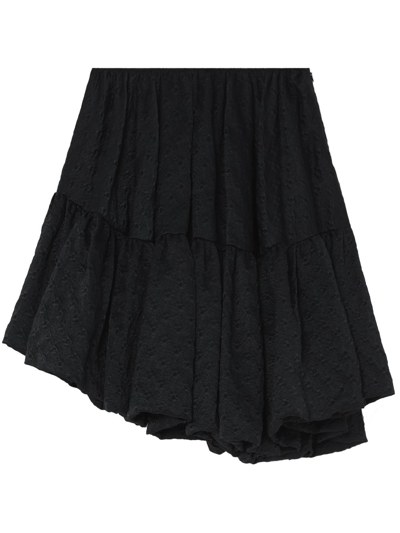 Shop Cecilie Bahnsen Sarina Asymmetric Voluminous Tiered Skirt In Black