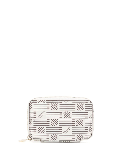 Shop Moreau Monogram-print Leather Wallet In White