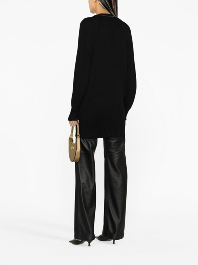 Shop Versace Button-fastening Long-sleeve Cardigan In Black