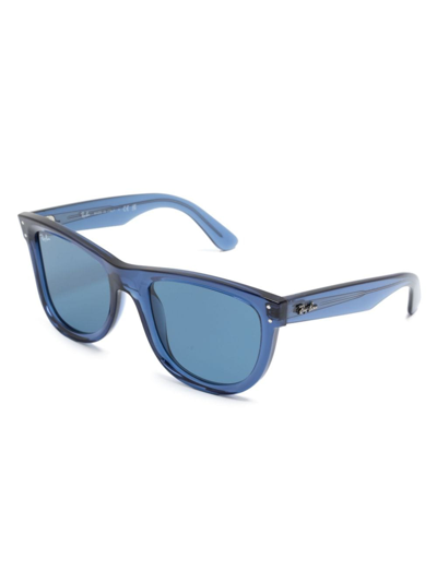 Shop Ray Ban Wayfarer Reverse Square-frame Sunglasses In Blue