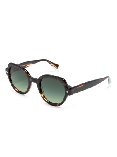 Shop Gigi Studios Magguie Tortoiseshell-effect Sunglasses In Brown