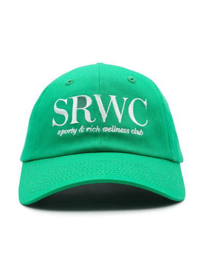 Shop Sporty And Rich Upper East Side Cotton Cap In Green