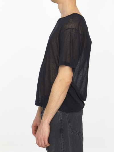 Shop Saint Laurent Transparent T-shirt In Black