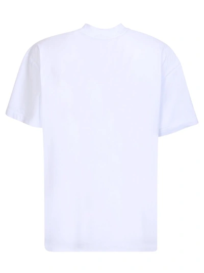 Shop Msgm Bold Logo White T-shirt