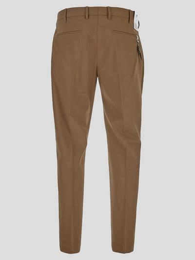 Shop Pt Torino Trousers In <p> Trousers In Beige Virgin Wool With Feather Detail