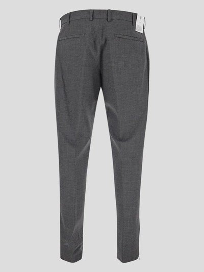 Shop Pt Torino Trousers In <p> Grey Pied De Poule Active Stretch Trousers In Virgin Wool
