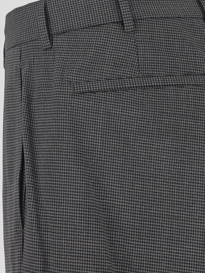 Shop Pt Torino Trousers In <p> Grey Pied De Poule Active Stretch Trousers In Virgin Wool