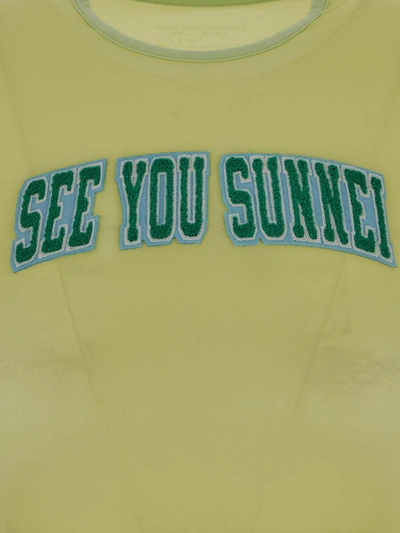 Shop Sunnei T-shirts And Polos In Lightyellow