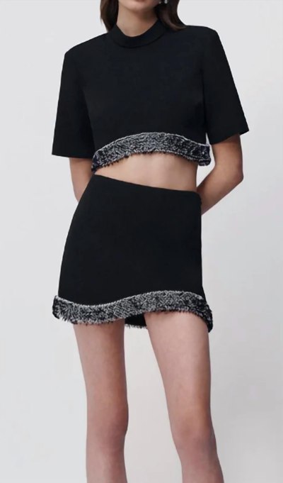 Shop Jonathan Simkhai Dua Embellished Mini Skirt In Black