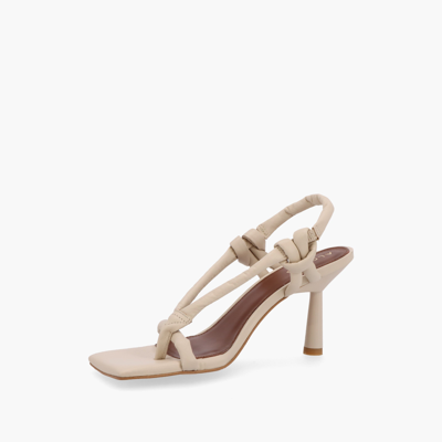 Shop Alohas Sheila Cream Leather Sandals In White