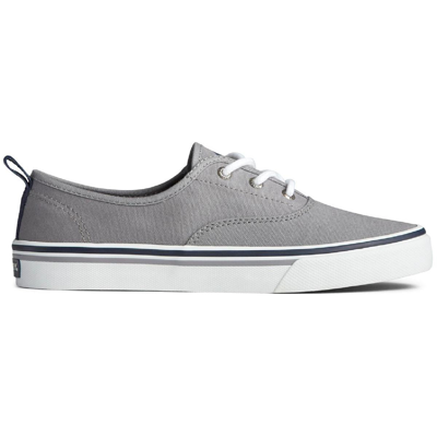 Shop Sperry Crest Cvo Womens Canvas Lifestyle Casual And Fashion Sneakers In Grey