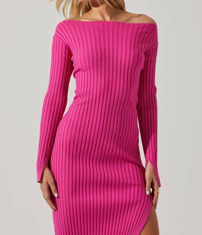 Shop Astr Hilaria Dress In Hot Pink