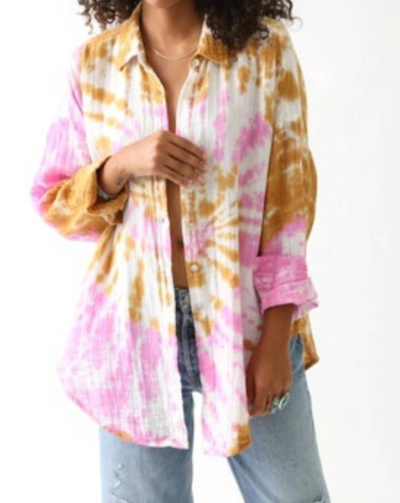 Shop Electric & Rose Farrah Dress Shirt In Cloud/dulce/taffy In Multi