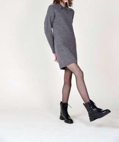 Shop Molly Bracken Rib Knit Tube Dress In Dark Grey