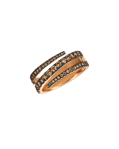 Shop Le Vian 14k Rose Gold 0.93 Ct. Tw. Brown Diamond Ring