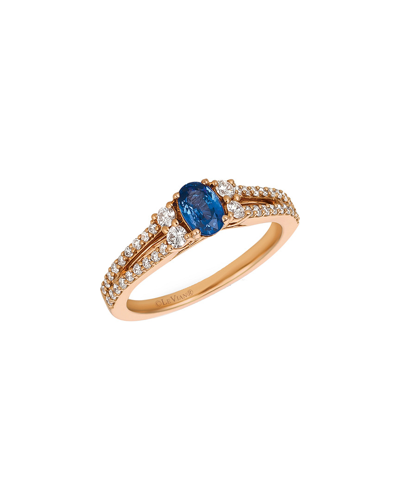Shop Le Vian 14k Rose Gold 0.96 Ct. Tw. Diamond & Sapphire Ring
