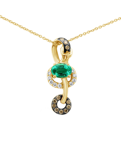 Le Vian ® 14k 0.92 Ct. Tw. Diamond & Emerald Necklace