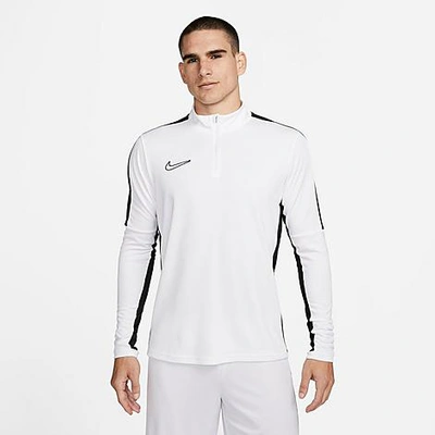 Shop Nike Men's Dri-fit Academy Soccer Drill Top In White/black/black