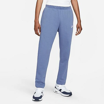 Shop Nike Men's Sportswear Club Fleece Sweatpants In Diffused Blue/diffused Blue/white