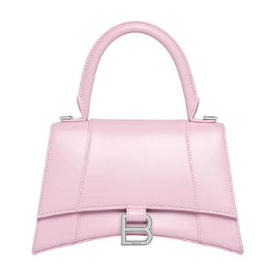 Shop Balenciaga Hourglass Small Handbag In Powder_pink