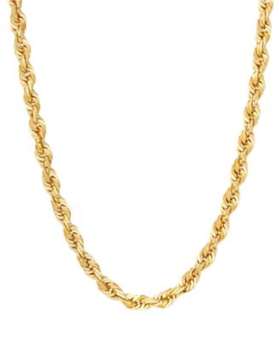 MACY'S DIAMOND CUT ROPE CHAIN 4 3 8MM NECKLACE COLLECTION IN 10K GOLD 