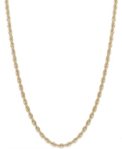 Shop Macy's Rope Chain 1 3 4mm Necklace Collection In 14k Gold In Yellow Gold