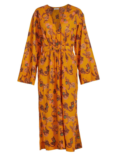 Shop A.l.c Women's Willa Printed Dress In Limone Multi