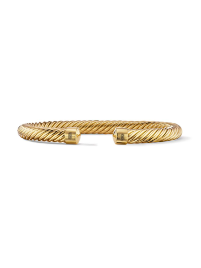 Shop David Yurman Men's Cablespira 18k Gold Cuff Bracelet