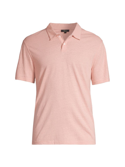 Shop Rails Men's Levant Hemp-cotton Polo Shirt In Flamingo