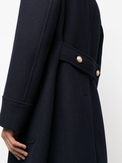 Brunello Cucinelli Button-down Double-breasted Coat In Blue