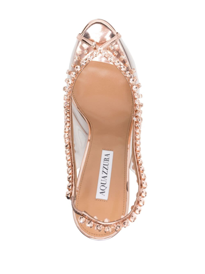 Shop Aquazzura Temptation 120mm Sandals In Neutrals