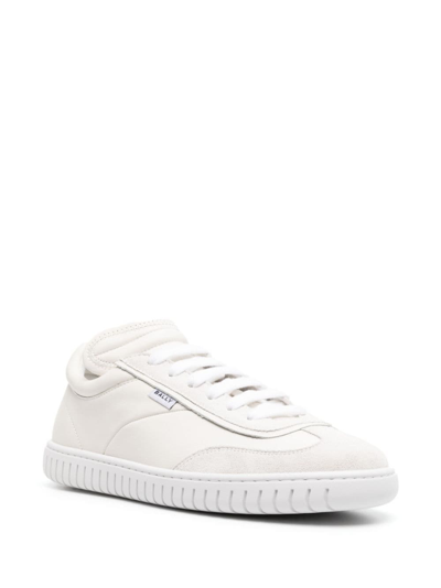 Bally White Parrel Leather Sneakers In White