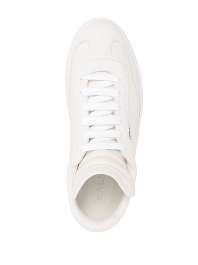 Bally White Parrel Leather Sneakers In White