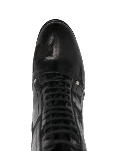 Shop Casadei Nancy 120mm Lace-up Ankle Boots In Black