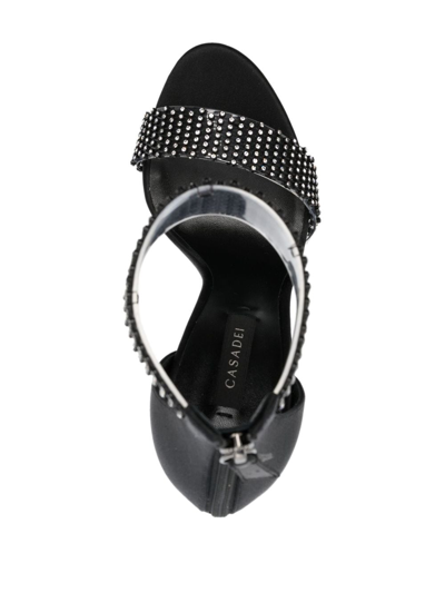 Shop Casadei Cappa Blade 120mm Sandals In Black