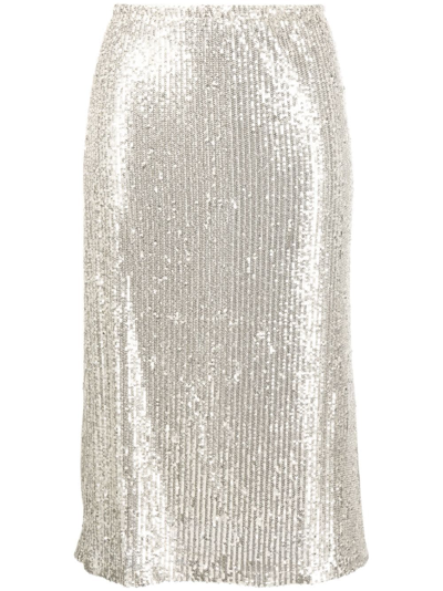 Shop Baum Und Pferdgarten Jolette Sequinned Skirt In Silver
