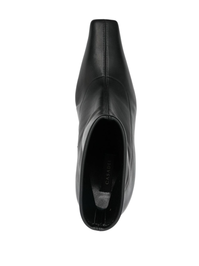 Casadei Geraldine 100mm Leather Boots In Black