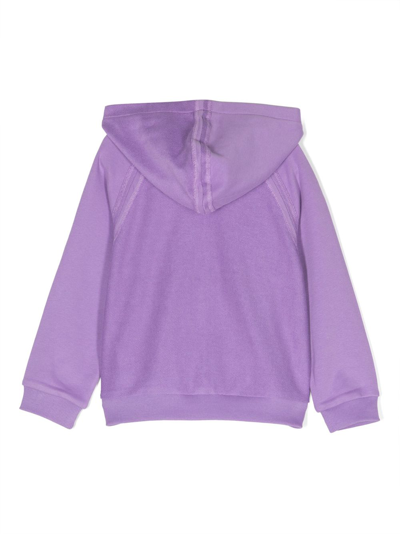 Shop Marc Jacobs Logo-print Zip-up Hoodie In Purple