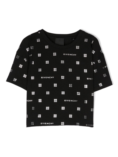 Shop Givenchy 4g Logo Print T-shirt In Black