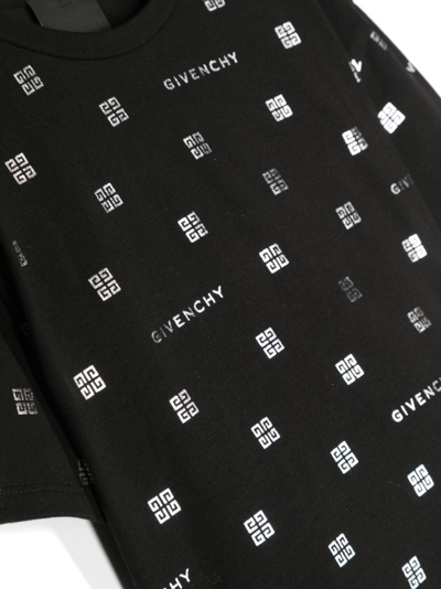 Shop Givenchy 4g Logo Print T-shirt In Black