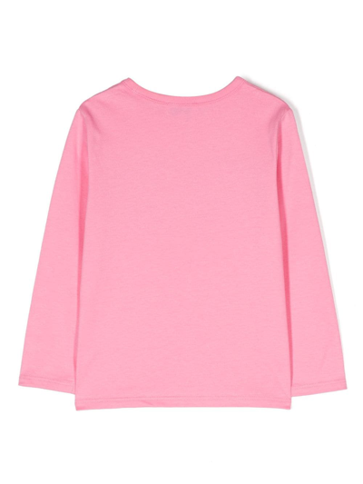 Shop Marc Jacobs Logo-print Long-sleeved T-shirt In Pink