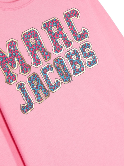Shop Marc Jacobs Logo-print Long-sleeved T-shirt In Pink