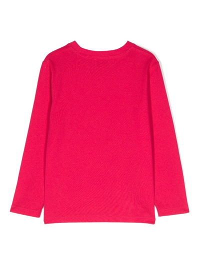 Shop Marc Jacobs Logo-print Long-sleeve T-shirt In Pink